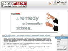 Tablet Screenshot of memomaster.net